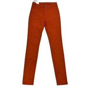 Lover Brand Women’s Skinny Pants Mid Rise Orange Size Large New
